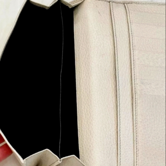 Gucci GG monogram canvas and white leather wallet Comes With Gold Wallet Chain - Picture 7 of 12
